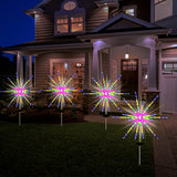 Multi-color 8 Mode Remote Solar Starburst Meteor Lights Christmas Garden Decor