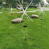 2 Pcs Warm White 8 Mode Remote Solar Starburst Meteor Lights Christmas Garden Decor