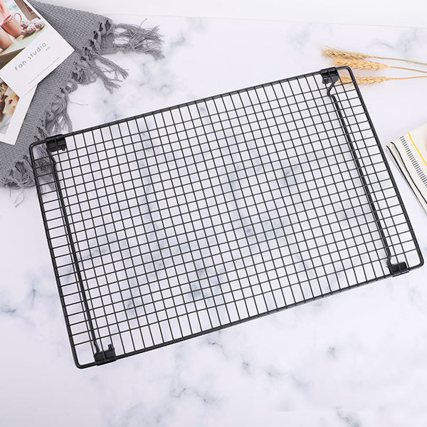 1Pc/2Pcs Foldable Checkered Cooling Baking Racks Stainless Steel Pan