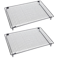 1Pc/2Pcs Foldable Checkered Cooling Baking Racks Stainless Steel Pan