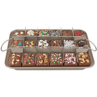 Non-Stick Carbon Steel Brownie Baking Tray with Dividers Brownie Pan