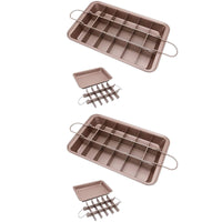 Non-Stick Carbon Steel Brownie Baking Tray with Dividers Brownie Pan