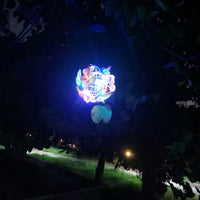 Mesh Solar Butterfly Ball Hanging Lights Round Outdoor Garden Decor Pendant