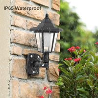 Retro Solar Hexagonal Wall Lamp Outdoor Garden Decor