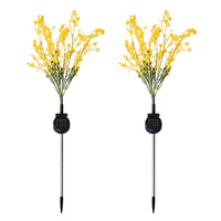 Aritificial Solar Canola Flowers Lights Patio Stake Walkway Lamp Outdoor Garden Decor