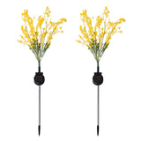 Aritificial Solar Canola Flowers Lights Patio Stake Walkway Lamp Outdoor Garden Decor