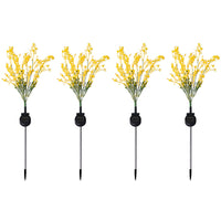 Aritificial Solar Canola Flowers Lights Patio Stake Walkway Lamp Outdoor Garden Decor