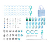 113pcs Bracelet Making Kit DIY Charm Bracelets Kit Jewellery Crafts Set for Girls Gifts-Blue