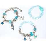 113pcs Bracelet Making Kit DIY Charm Bracelets Kit Jewellery Crafts Set for Girls Gifts-Blue