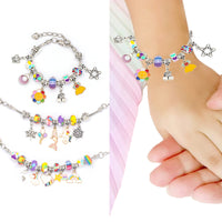 63Pcs Christmas DIY Bracelet Making Kit Pendant Bracelet Ornaments Multicolor