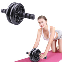 Black AB Abdominal Wheel Roller Waist Core Exercise with Knee Pad