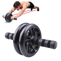 Black AB Abdominal Wheel Roller Waist Core Exercise with Knee Pad