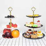 Round Plate 3 Tiered Serving Stand Tray Cake Stands Cupcake Holder for Party