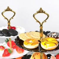 Round Plate 3 Tiered Serving Stand Tray Cake Stands Cupcake Holder for Party