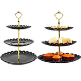 Round Plate 3 Tiered Serving Stand Tray Cake Stands Cupcake Holder for Party