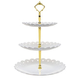 Round Plate 3 Tiered Serving Stand Tray Cake Stands Cupcake Holder for Party