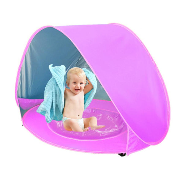 Portable Baby Pool Beach Tent UV Protection Sun Shelters - Pink