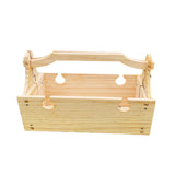 2in1 Portable Wooden Folding Picnic Table Storage Basket with Wine Glass Holder