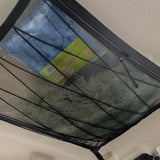 Double-Layer Car Roof Ceiling Net Storage Bag with Adjustable Strap Zipper