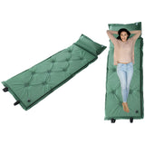 Splicable Automatic Inflatable Mat with Pillow Inflatable Camping Bed Green