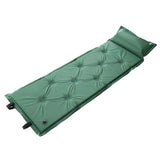 Splicable Automatic Inflatable Mat with Pillow Inflatable Camping Bed Green