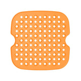 FDA Certified Silicone - Square Reusable Air Fryer Silicone Liners Air Fryer Mat 8.5inch Orange