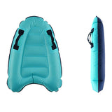 Portable Inflatable Surfing Body Board with Handles Adult Children Outdoor Water Skiing Board Lake Blue