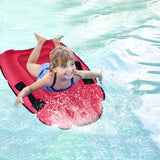 Portable Inflatable Surfing Body Board with Handles Adult Children Outdoor Water Skiing Board Rose Red