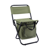 3 in 1 Portable Cooler Backpack Folding Stool with Backrest