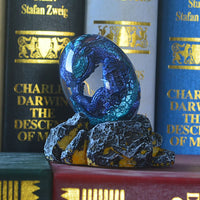 Resin Transparent Lava Dragon Egg Sculpture Blue