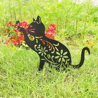 Cat Garden Art Garden Metal Garden Sculptures Statue Home Decor Lawn Ornament