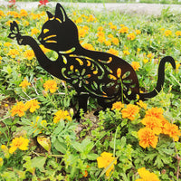 Cat Garden Art Garden Metal Garden Sculptures Statue Home Decor Lawn Ornament