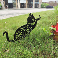 Cat Garden Art Garden Metal Garden Sculptures Statue Home Decor Lawn Ornament