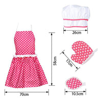 Mini Cooking Play Set with Apron for Kids Kitchen Pretend Toys