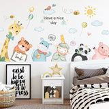 Self-adhesive Removable Cartoon Animal Wall Sticker Home Decor