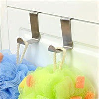 Stainless Steel Over Door Cabinet Drawer Hooks Towel Coat Hooks