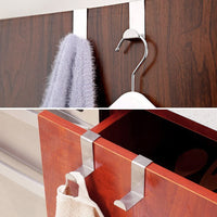 Stainless Steel Over Door Cabinet Drawer Hooks Towel Coat Hooks