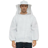 Beekeeping Protective Suit Protective Coat Hat Beekeeping Jacket Smock White