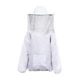 Beekeeping Protective Suit Protective Coat Hat Beekeeping Jacket Smock White