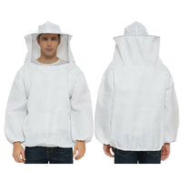 Beekeeping Protective Suit Protective Coat Hat Beekeeping Jacket Smock White