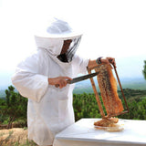 Beekeeping Protective Suit Protective Coat Hat Beekeeping Jacket Smock White