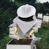 Beekeeping Protective Suit Protective Coat Hat Beekeeping Jacket Smock White