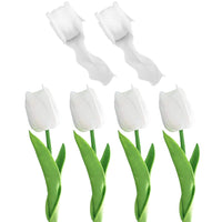 Simulation Tulip Cake Decoration Fake Flower with Ribbon