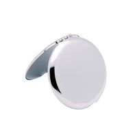 2X Portable Compact Double-Sided Mirror Mini Stainless Steel Makeup Mirror Round