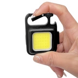 COB Keychain Flashlight Rechargeable Light Bottle Opener Fishing Camping Lamp