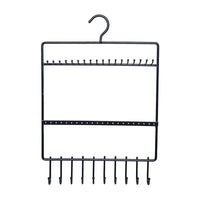 Wrought Iron Wall Hanging Earrings Storage Rack Necklace Bracelet Holder Jewelry Display Stand Black