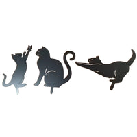 3PCS Metal Cat Decorative Garden Stakes Outdoor Garden Decor for Cat Lovers