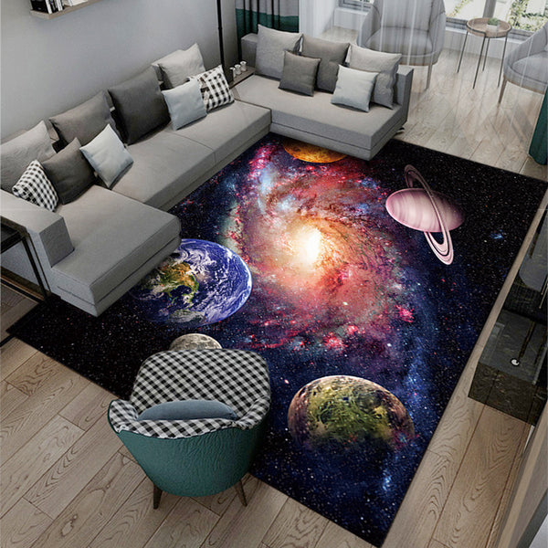 Planet Printed Rug Floor Carpet Floor Mat Kid Bedroom Decor Home Decoration 80 x 160cm -Style 4