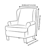 Wingback Chair Cover Stretch Armchair Wing Chair Slipcover Wing Back Chair Cover -Style 1