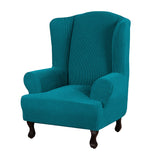 Wingback Chair Cover Stretch Armchair Wing Chair Slipcover Wing Back Chair Cover-Green